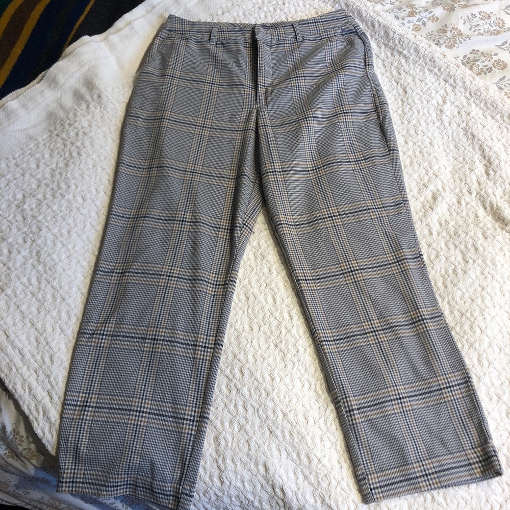 Abercrombie Plaid Straight Leg Trousers